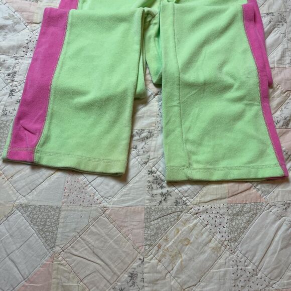 lilly pulitzer vintage y2k green and pink flare pants butt pocket size small - Picture 5 of 8